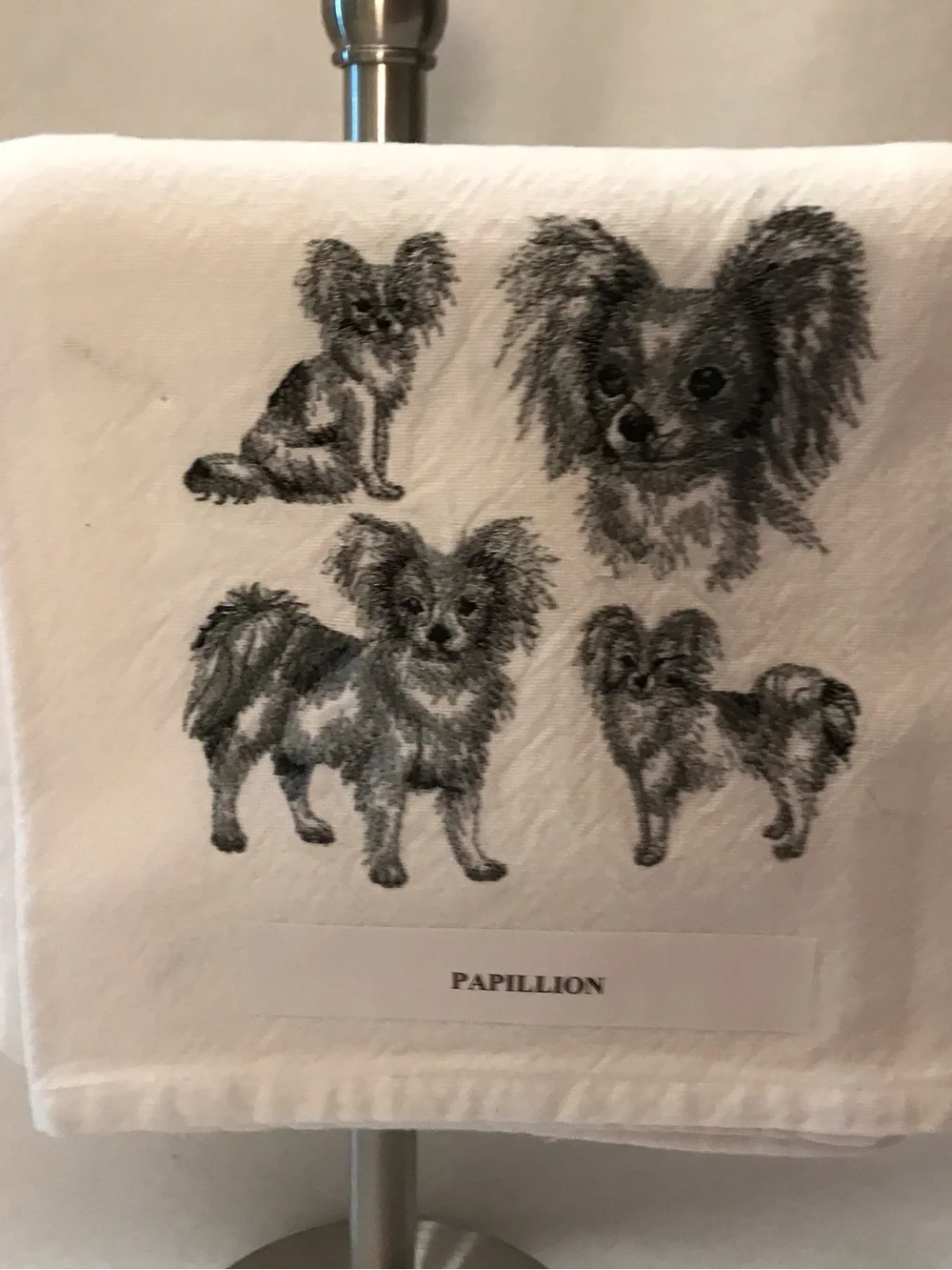 Papillion Machine Embroidered Dish Towel